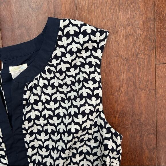 Crewcuts Girl’s Bird Print Navy and White Kids Dress, 100% Cotton, Size 14 - Picture 4 of 11